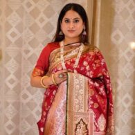 Semi Silk Satin Saree (Bridal Saree)