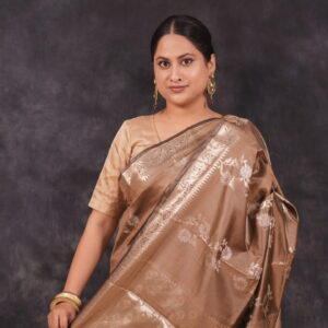 Semi Katan Silk Saree – Graceful Banarasi Weave